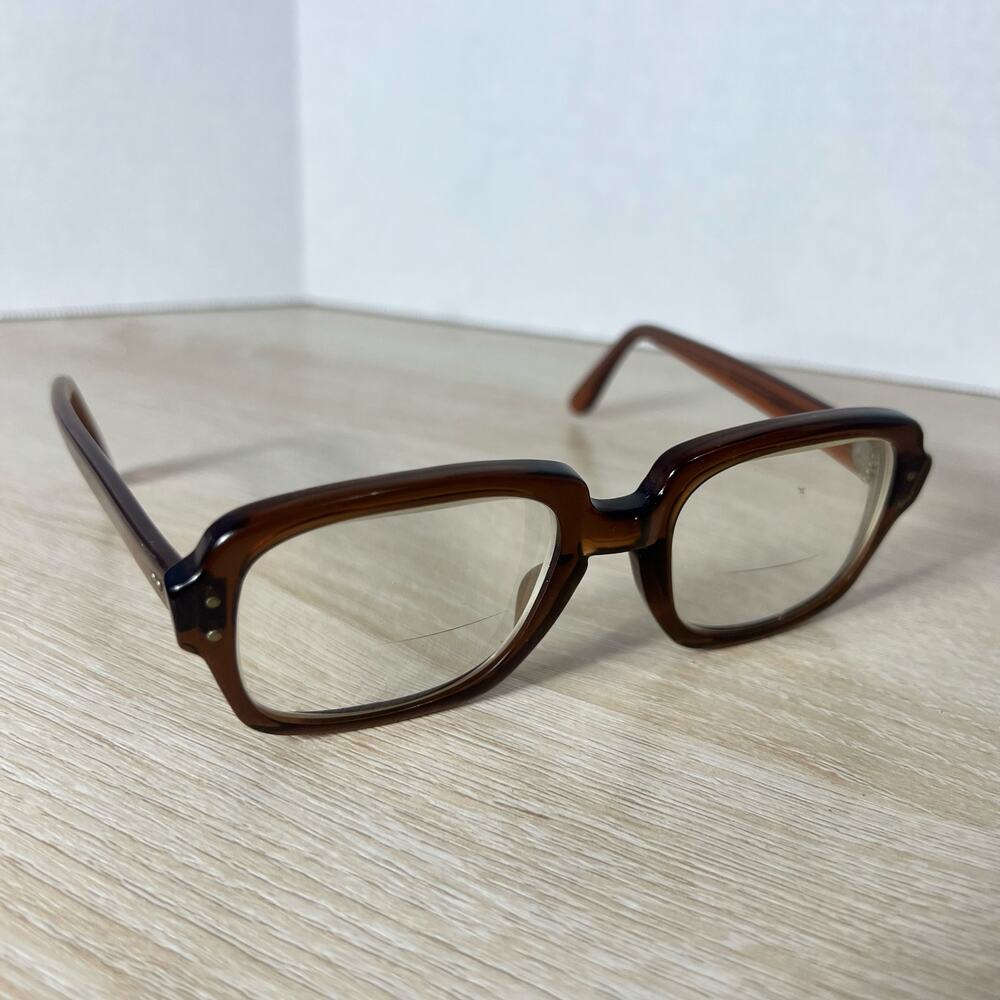 Vintage Romco 4 1/2 - 5 3/4 RO 50-20 Eyeglasses Full Rim Frames Brown